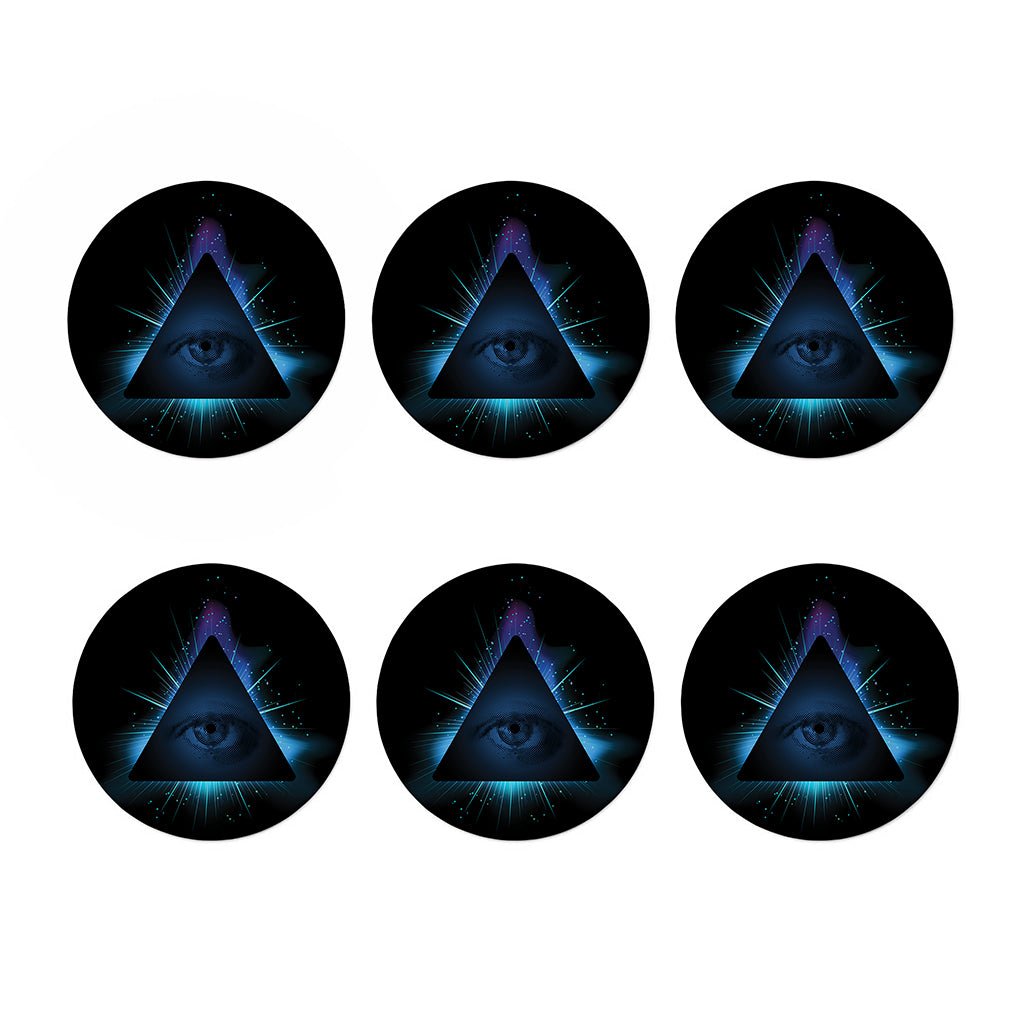 Masonic Eye All Seeing Print Coaster Set