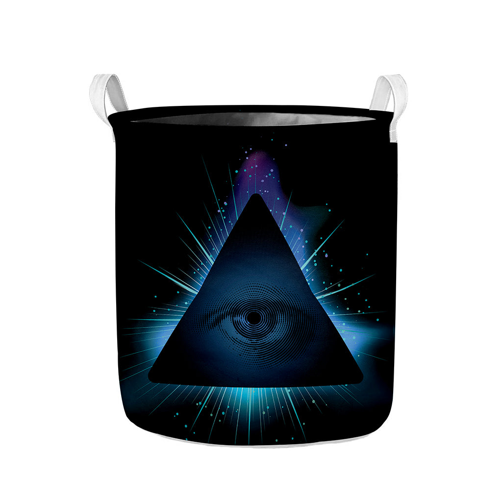 Masonic Eye All Seeing Print Collapsible Laundry Basket