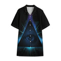 Masonic Eye All Seeing Print Cotton Hawaiian Shirt