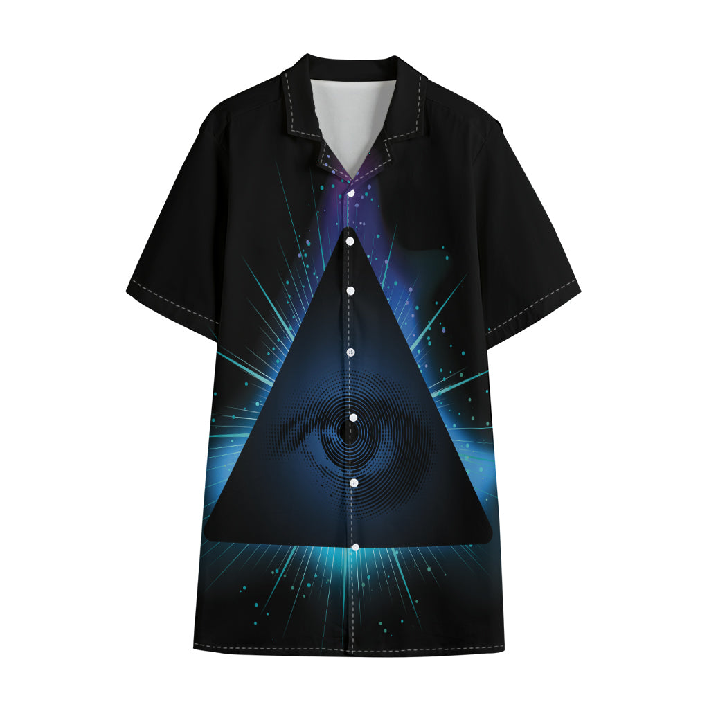 Masonic Eye All Seeing Print Cotton Hawaiian Shirt