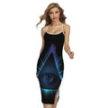 Masonic Eye All Seeing Print Cross Back Cami Dress