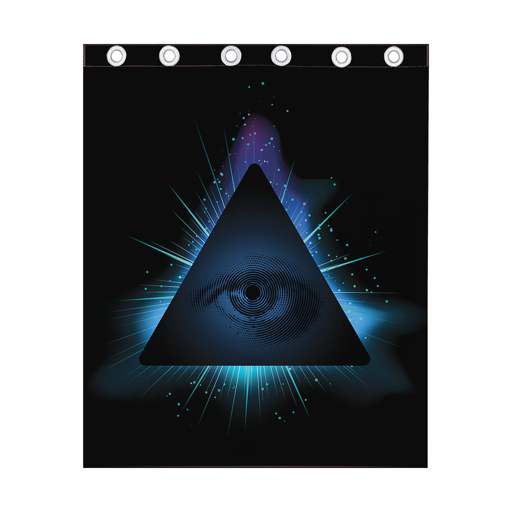 Masonic Eye All Seeing Print Curtain