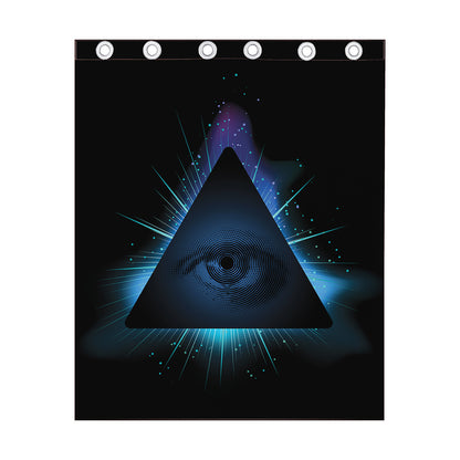 Masonic Eye All Seeing Print Curtain