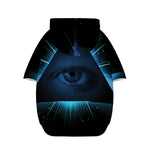 Masonic Eye All Seeing Print Dog Zip Up Hoodie