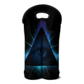 Masonic Eye All Seeing Print Double Neoprene Wine Tote