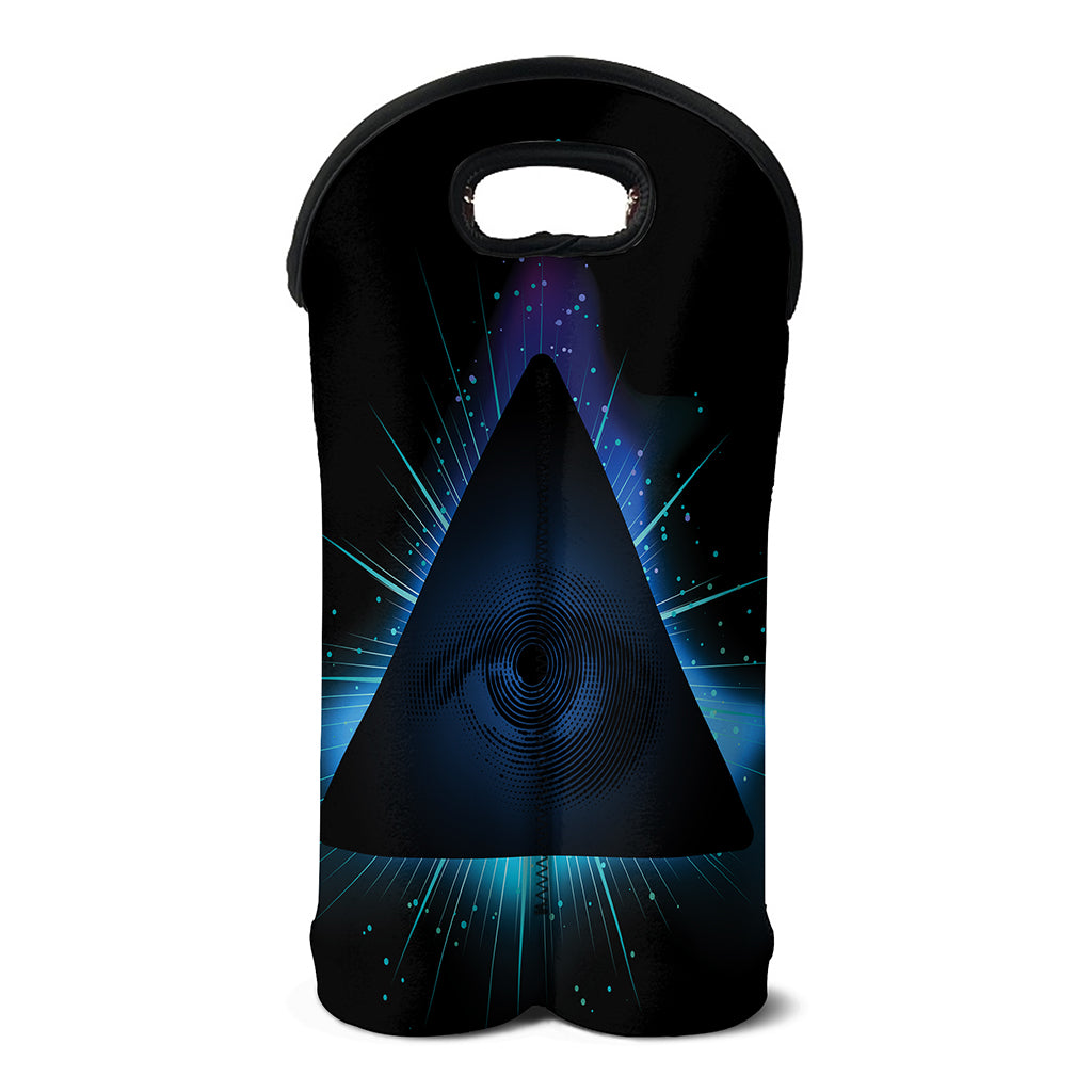 Masonic Eye All Seeing Print Double Neoprene Wine Tote