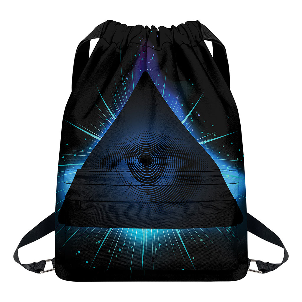 Masonic Eye All Seeing Print Drawstring Backpack