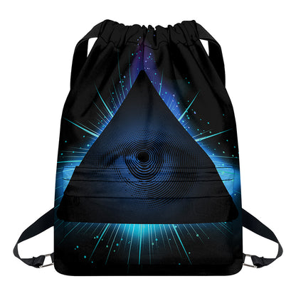 Masonic Eye All Seeing Print Drawstring Backpack