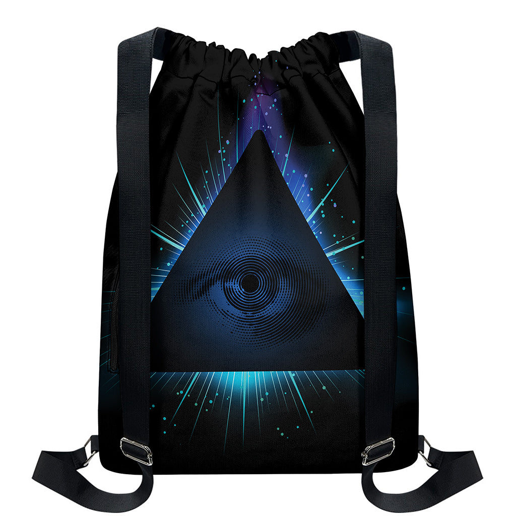 Masonic Eye All Seeing Print Drawstring Backpack