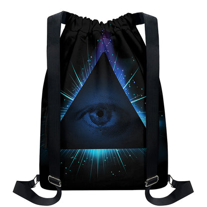 Masonic Eye All Seeing Print Drawstring Backpack