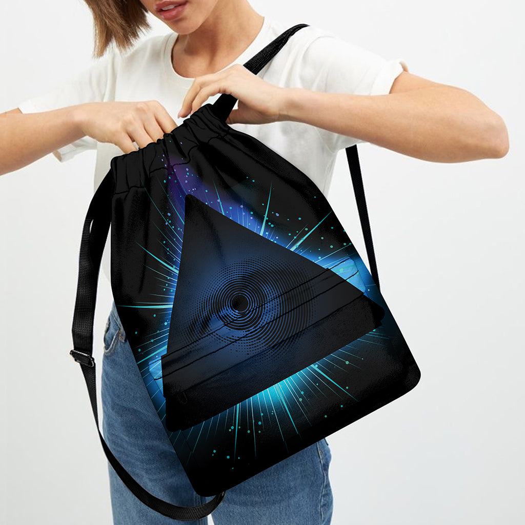 Masonic Eye All Seeing Print Drawstring Backpack