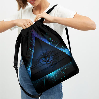 Masonic Eye All Seeing Print Drawstring Backpack