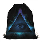 Masonic Eye All Seeing Print Drawstring Bag