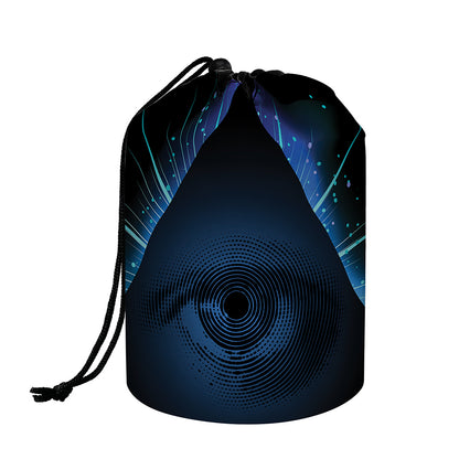 Masonic Eye All Seeing Print Drawstring Makeup Bag