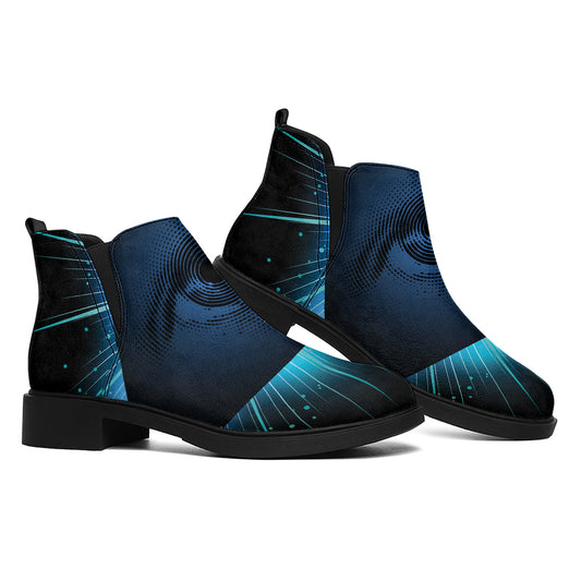 Masonic Eye All Seeing Print Flat Ankle Boots