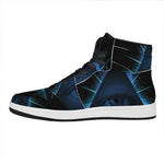 Masonic Eye All Seeing Print High Top Leather Sneakers