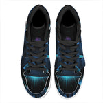 Masonic Eye All Seeing Print High Top Leather Sneakers