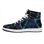 Masonic Eye All Seeing Print High Top Leather Sneakers