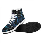 Masonic Eye All Seeing Print High Top Leather Sneakers