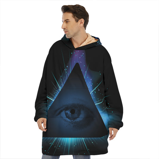 Masonic Eye All Seeing Print Hoodie Blanket