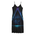 Masonic Eye All Seeing Print Jersey Midi Cami Dress