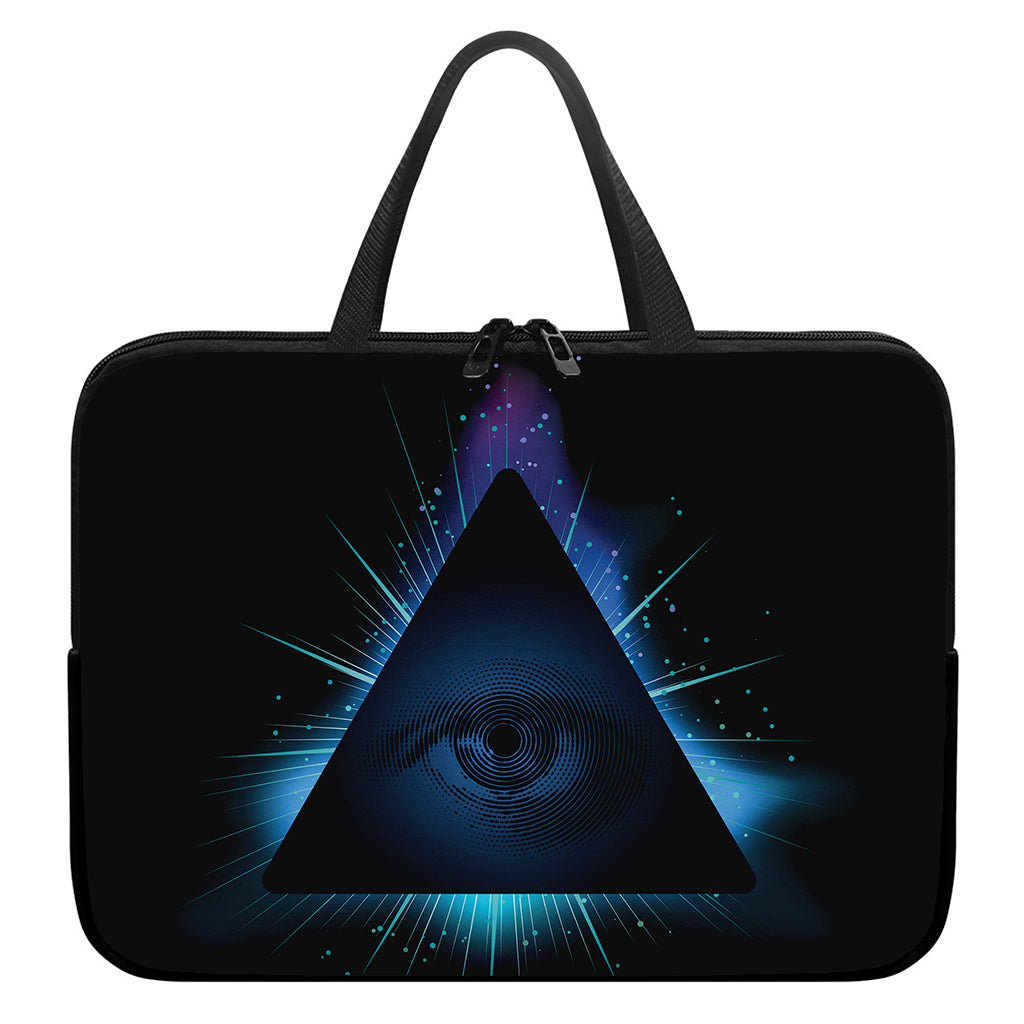 Masonic Eye All Seeing Print Laptop Sleeve With Handle