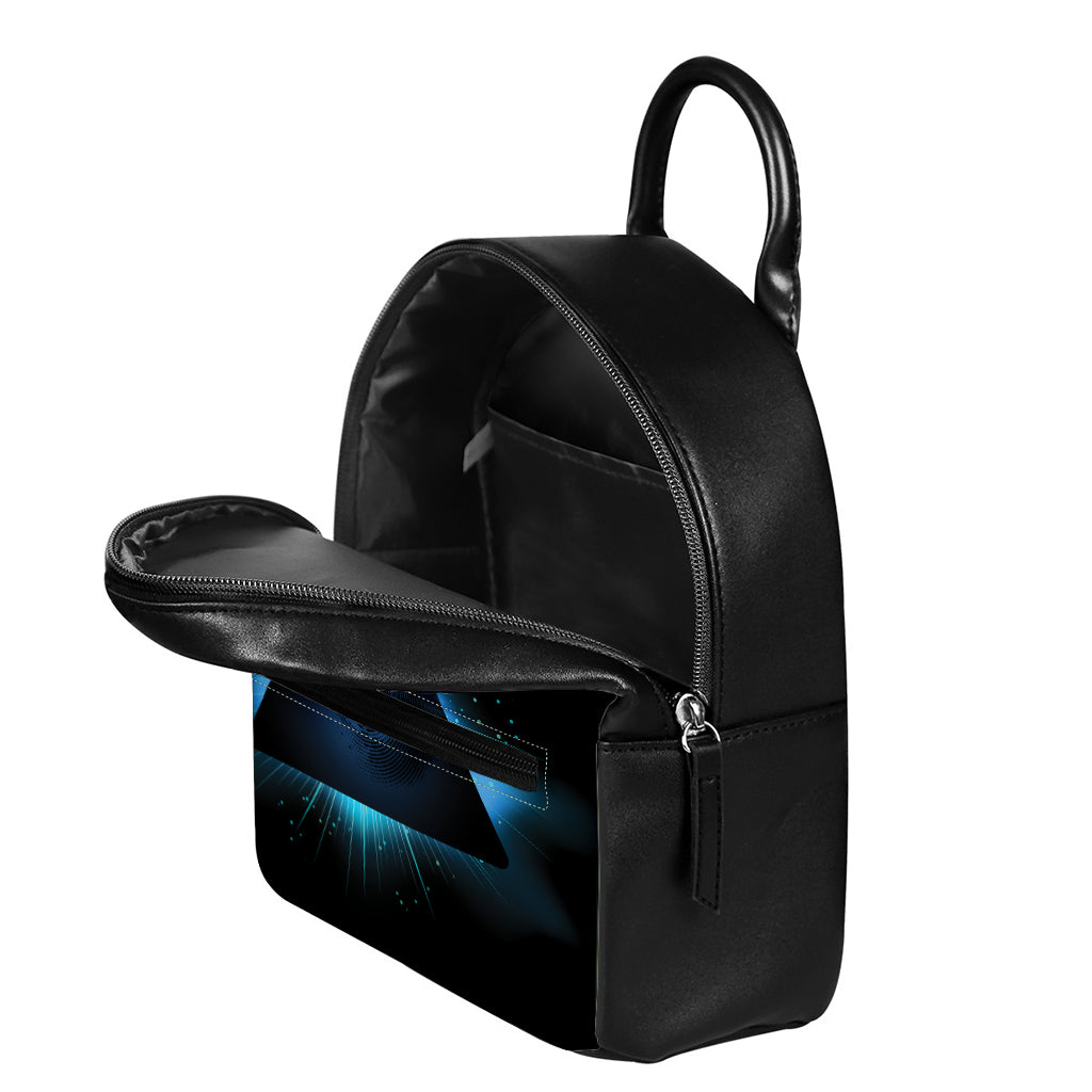 Masonic Eye All Seeing Print Leather Backpack