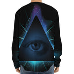 Masonic Eye All Seeing Print Long Sleeve Baseball Jersey
