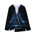 Masonic Eye All Seeing Print Long Sleeve Short Coat