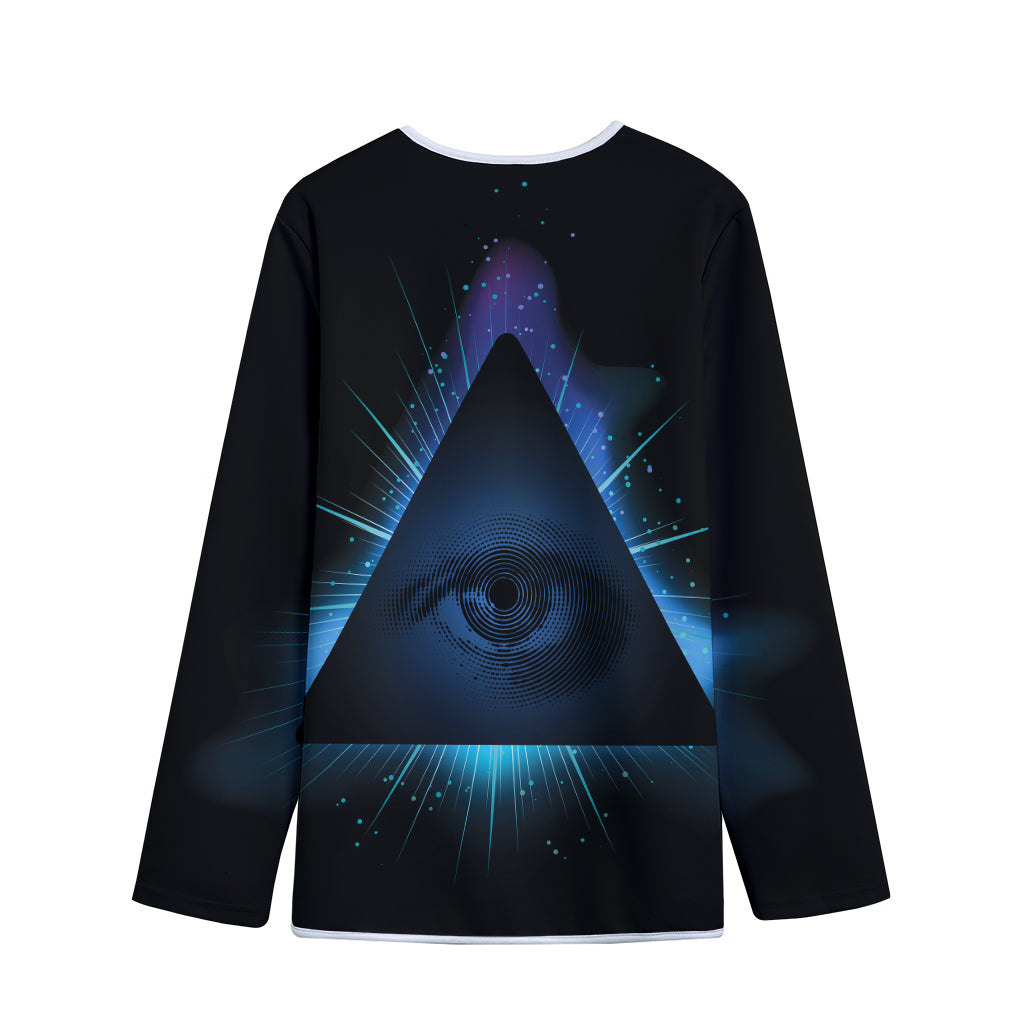 Masonic Eye All Seeing Print Long Sleeve Short Coat