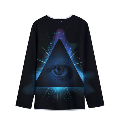 Masonic Eye All Seeing Print Long Sleeve Short Coat