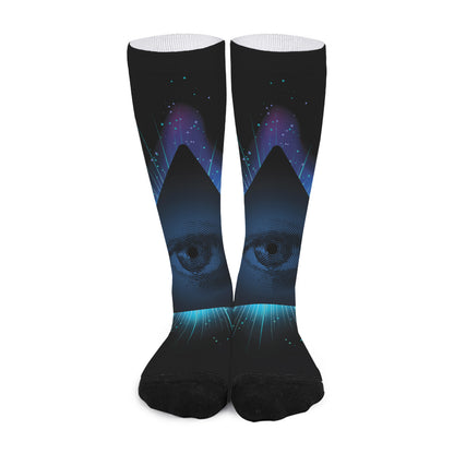 Masonic Eye All Seeing Print Long Socks