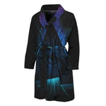Masonic Eye All Seeing Print Men's Bathrobe