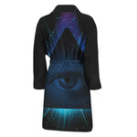 Masonic Eye All Seeing Print Men's Bathrobe