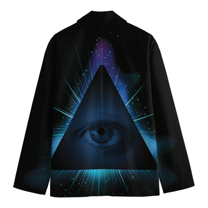 Masonic Eye All Seeing Print Men's Cotton Blazer