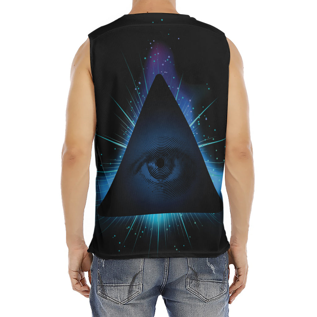 Masonic Eye All Seeing Print Men's Fitness Tank Top