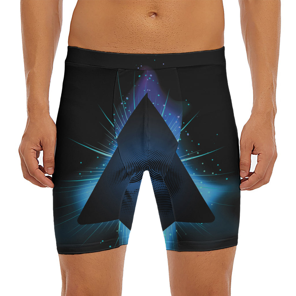Masonic Eye All Seeing Print Men's Long Boxer Briefs