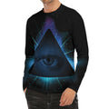 Masonic Eye All Seeing Print Men's Long Sleeve Rash Guard