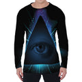 Masonic Eye All Seeing Print Men's Long Sleeve T-Shirt