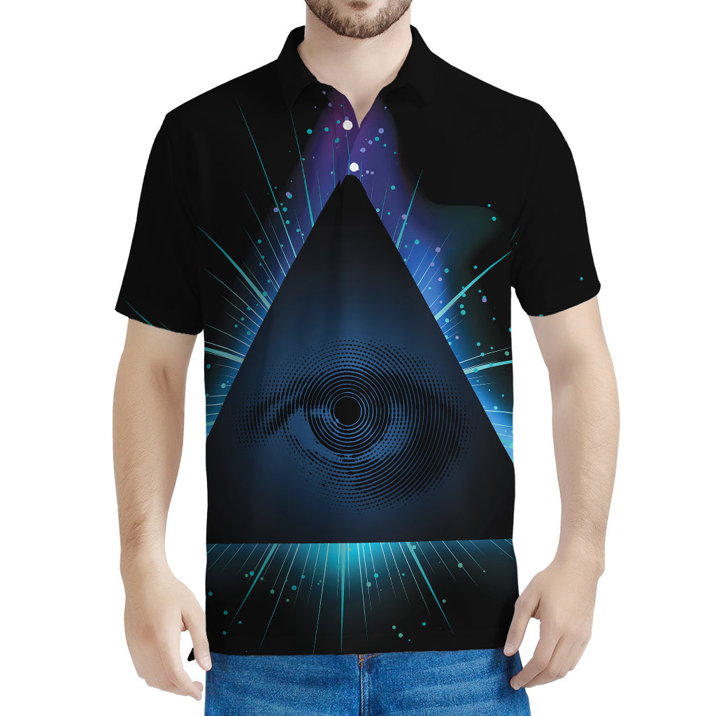 Masonic Eye All Seeing Print Men's Polo Shirt