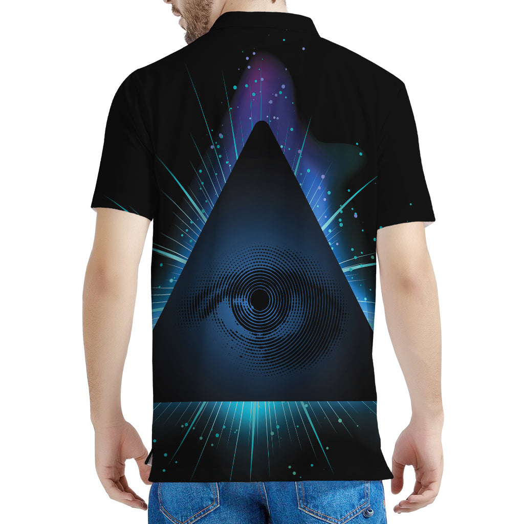 Masonic Eye All Seeing Print Men's Polo Shirt