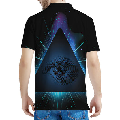 Masonic Eye All Seeing Print Men's Polo Shirt