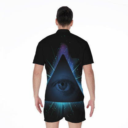 Masonic Eye All Seeing Print Men's Rompers