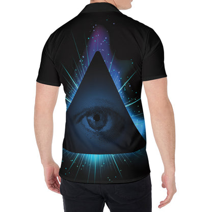 Masonic Eye All Seeing Print Men's Shirt