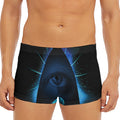 Masonic Eye All Seeing Print Men's Short Boxer Briefs