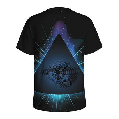 Masonic Eye All Seeing Print Men's Sports T-Shirt