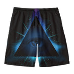 Masonic Eye All Seeing Print Men's Swim Trunks