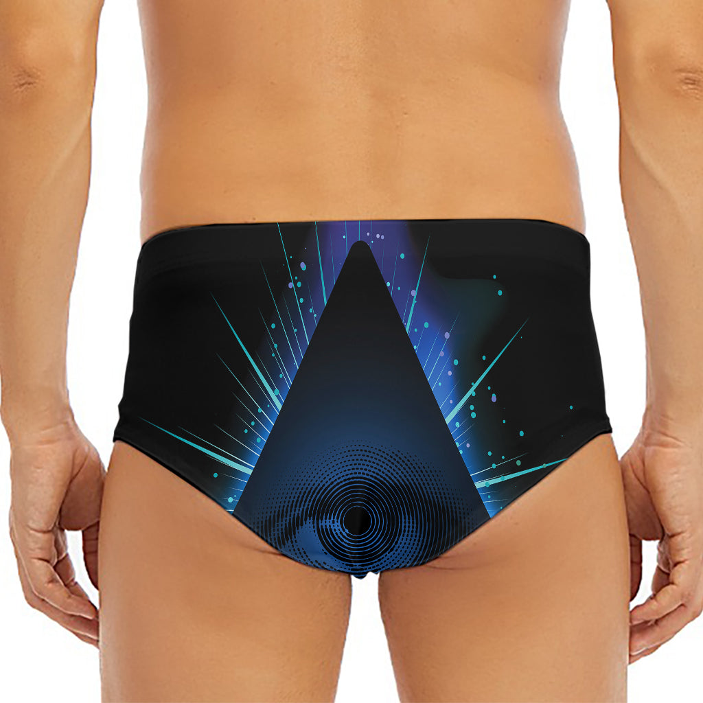 Masonic Eye All Seeing Print Men's Triangle Swim Briefs