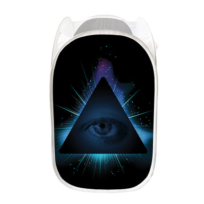 Masonic Eye All Seeing Print Mesh Laundry Hamper