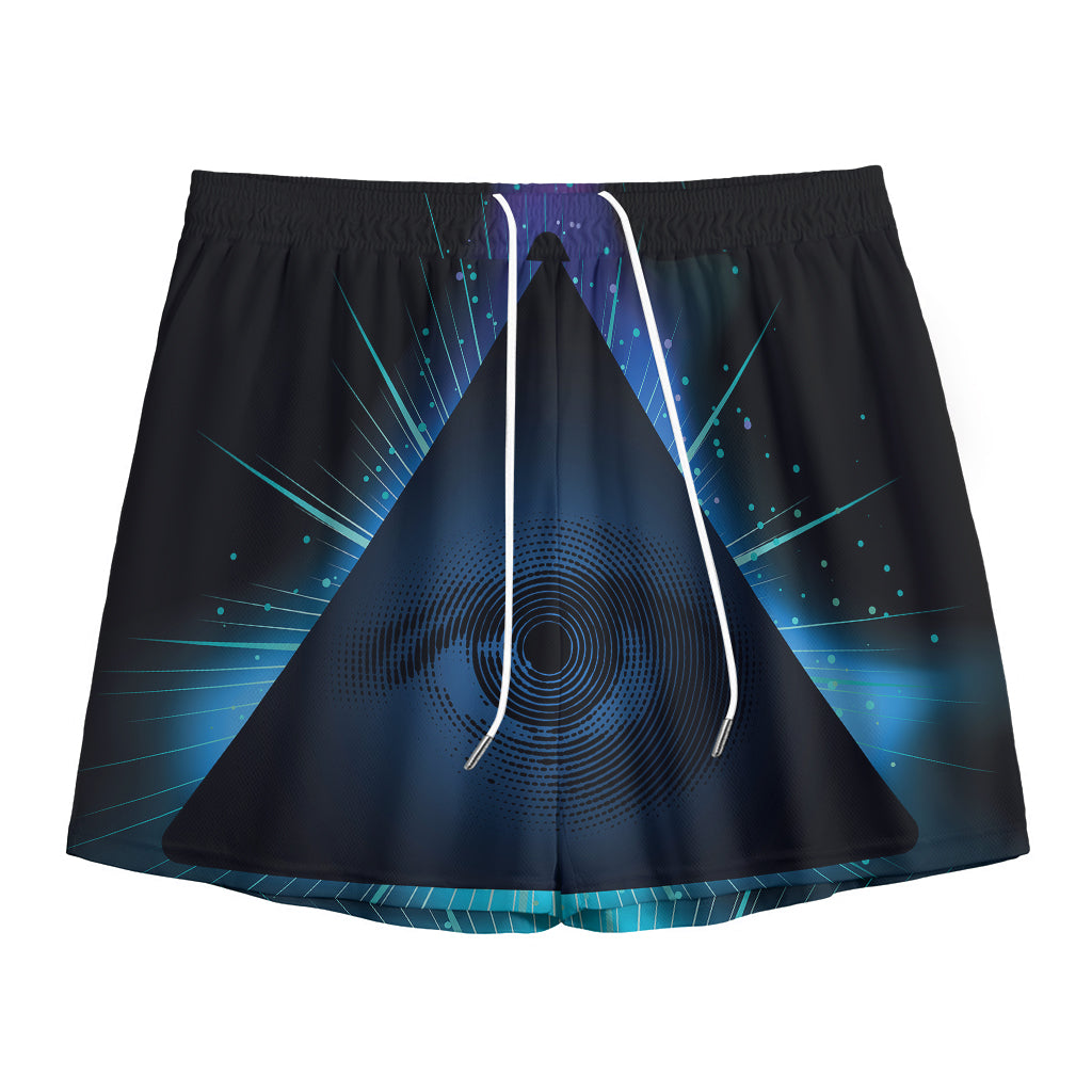 Masonic Eye All Seeing Print Mesh Shorts